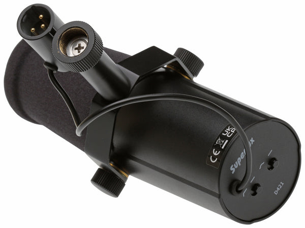 Superlux D421 Cardioid Dynamic Vocal Broadcast Microphone XLR - Shure SM7B Clone-www.prostudioconnection.com