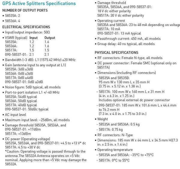 Symmetricom 090-58537-01 GPS 1:4 4-Way Active Antenna Signal Splitter Divider [Refurbished]-www.prostudioconnection.com