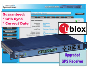 NEW Symmetricom SyncServer 1520R-S250 UPGRADED ublox GPS NTP Network Time Server-www.prostudioconnection.com