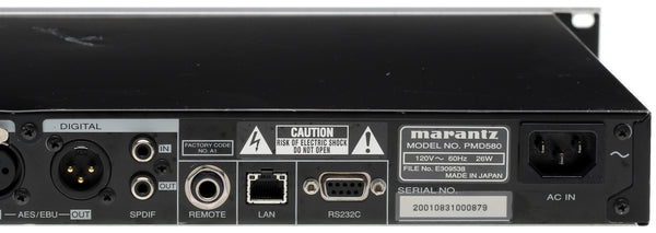 Marantz PMD580 Balanced XLR AES Digital Networked Solid State Recorder Rackmount-www.prostudioconnection.com