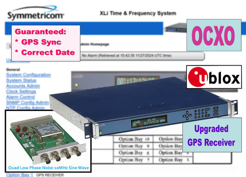 Symmetricom XLi GPS OCXO 10MHz Oscillator NTP Time Server w/ PPO TIET Freq Meas-www.prostudioconnection.com