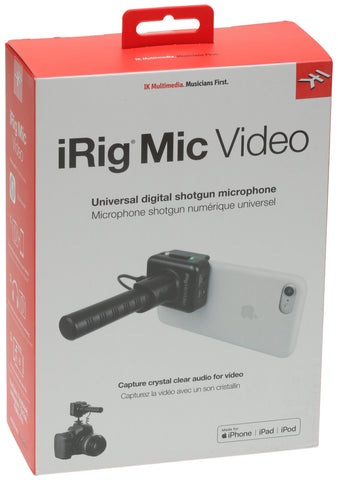 NEW iRig Mic Video - Digital Shotgun Mic for DSLR iOS Mac Android IK Multimedia [New]-www.prostudioconnection.com