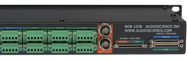 AudioScience BOB1038 Break Out Box 8 Stereo In/Out, Analog, AES/EBU GPIO - NEW-www.prostudioconnection.com