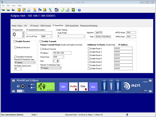 Worldcast Eclipse APT-X Broadcast AES Digital Audio STL Stereo Codec AoIP ISDN [Used]-www.prostudioconnection.com