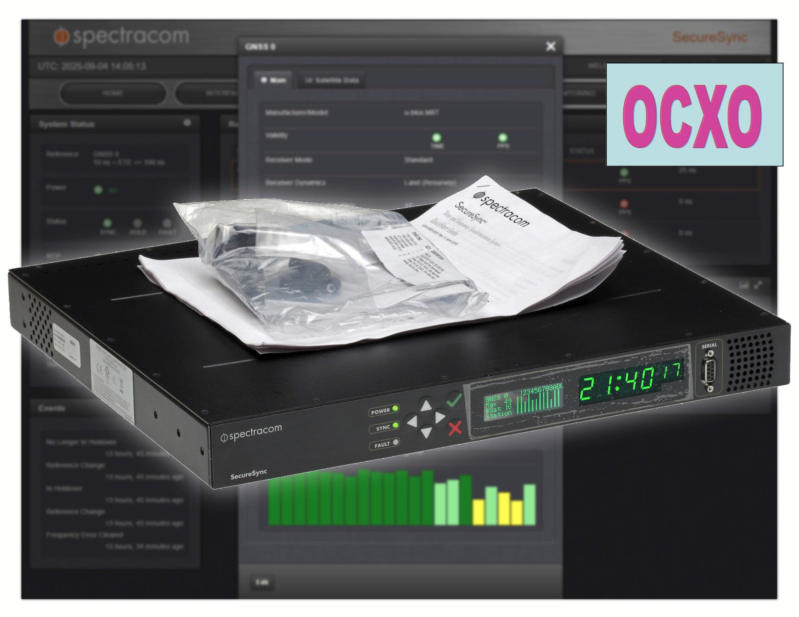 Spectracom SecureSync 013 GPS Beidou OCXO 10MHz Oscillator NTP Network Server-www.prostudioconnection.com