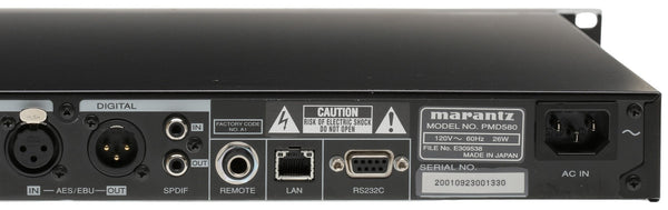 Marantz PMD580 Balanced XLR AES Digital Networked Solid State Recorder Rackmount-www.prostudioconnection.com