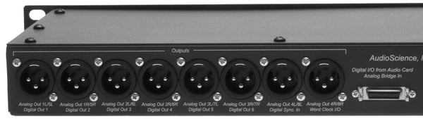 AudioScience BOB1024 Sound Card XLR Breakout Box Rackmounted 26Pin Digital Cable [Used]-www.prostudioconnection.com