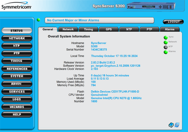 Symmetricom SyncServer PTP S300 UPGRADED GPS IEEE-1588 NTP Network Time Server-www.prostudioconnection.com