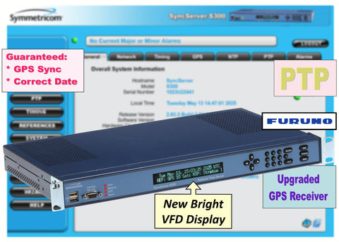 Symmetricom SyncServer PTP S300 UPGRADED GPS NTP Network Time Server NEW DISPLAY-www.prostudioconnection.com