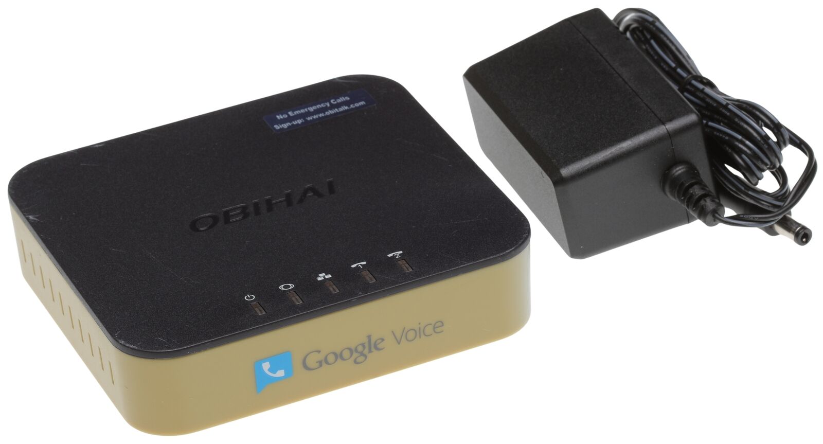 Obihai OBi202 Port VoIP Analog Terminal Adapter for Google Voice via RJ11 Jack [Used]-www.prostudioconnection.com