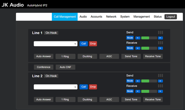 JK Audio AutoHybrid IP2 Broadcast VoIP AoIP Hybrid G.722 Wideband SIP Client [Used]-www.prostudioconnection.com