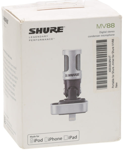 Shure MV88 iPhone/iPad Mid-Side Stereo Condenser Microphone Lightning Connector-www.prostudioconnection.com