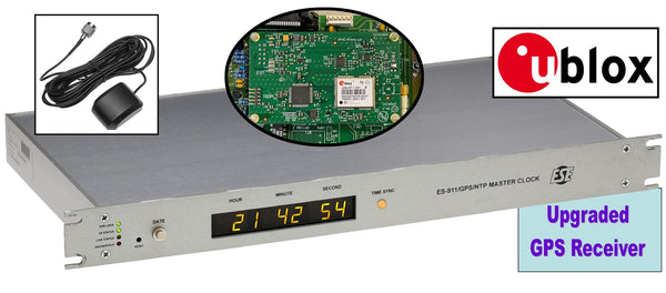 ESE ES-911 NTP GPS Network Time Server TC90 IRIG-B Serial Timecode LED Clock-www.prostudioconnection.com
