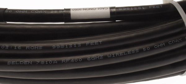 Spectracom CA01-0N0N-3050 50ft RG-8 Coax Cable 6GHz N Male RF400 Belden 7810A-www.prostudioconnection.com