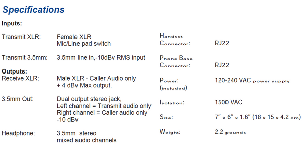 JK Audio Innkeeper PBX Digital Hybrid Broadcast Phone Handset Audio Interface-www.prostudioconnection.com