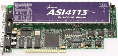 AudioScience ASI4113 Broadcast AES/EBU Digital & Balanced Analog Sound Card 4113 [Used]-www.prostudioconnection.com