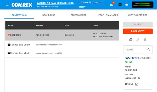 Comrex ACCESS NX w/ TS AES Digital Audio Over IP Internet Opus AAC AoIP Codec-www.prostudioconnection.com