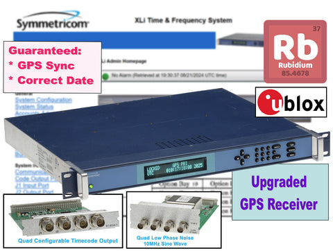 Symmetricom XLi Rubidium UPGRADED GPS 10MHz Oscillator NTP Time Server LOADED!!-www.prostudioconnection.com