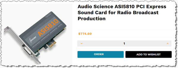 AudioScience ASI5810 PCIe LP Broadcast Sound Card AES Digital & Balanced Analog-www.prostudioconnection.com