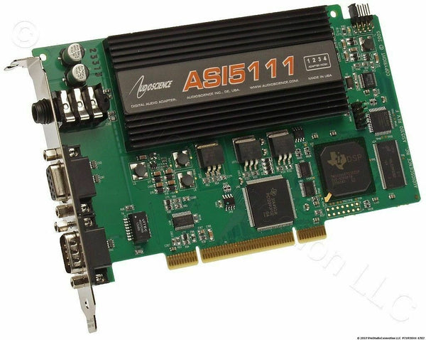 AudioScience ASI5111 F0 Mic Preamp + XLR Cables AES Digital & Balanced Analog-www.prostudioconnection.com