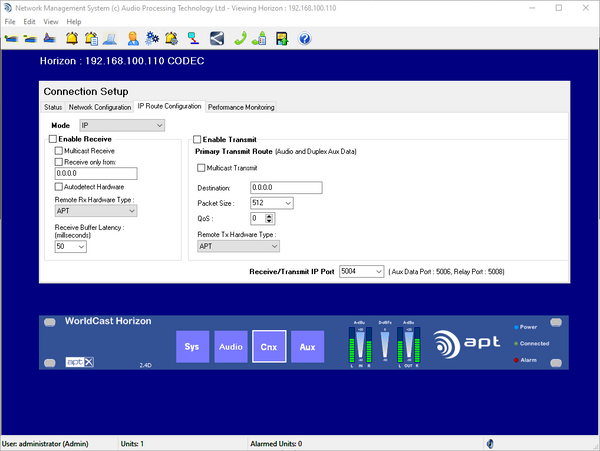 Worldcast Horizon APT-X Stereo Broadcast AES Digital Audio I/O IP Codec XLR AoIP-www.prostudioconnection.com