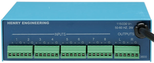 Henry Engineering StereoMixer 4 Stereo Channel Utility Mixer for Balanced Audio-www.prostudioconnection.com