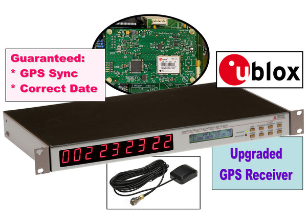 Arbiter Systems 1093C Opt 28 UPGRADED GPS Atomic Time Clock Receiver LED Display [Refurbished]-www.prostudioconnection.com