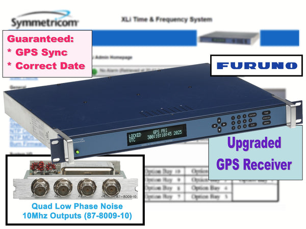 Symmetricom XLi OCXO UPGRADED GPS 10MHz LPN Oscillator NTP Time Server IRIG-B-www.prostudioconnection.com