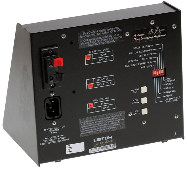 Leitch ADC-5105 L Illuminated 5" Studio Analog Desktop Clock SMPTE/EBU Timecode-www.prostudioconnection.com