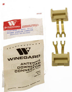 Winegard 300 Ohm Antenna Downlead to Terminal Block Screw Connector PAIR SP-12-www.prostudioconnection.com