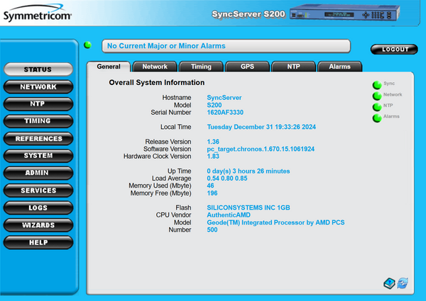 Symmetricom SyncServer S200 Rubidium ublox UPGRADED GPS NTP Network Time Server-www.prostudioconnection.com