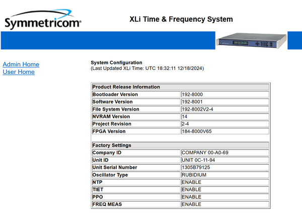 Symmetricom XLi Rubidium UPGRADED GPS 10MHz Oscillator NTP Time Server LOADED!!-www.prostudioconnection.com