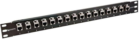 L-Com PR175C6-16S 1U 16 Port Cat 6 Feed-Thru RJ45 Patch Panel Low Profile NEW-www.prostudioconnection.com