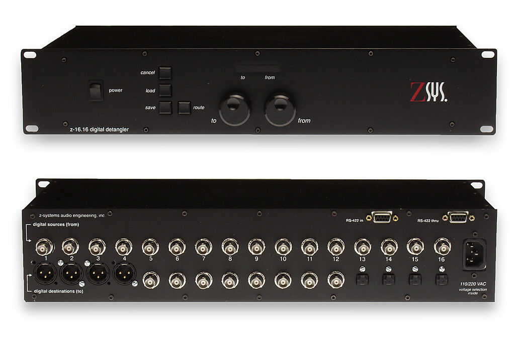 Z-Sys Z-16.16 Digital Detangler XLR BNC TOSlink SPDIF 4:8:4 Z-Sys Z-16.16 Digital Detangler XLR BNC TOSlink SPDIF 4:8:4