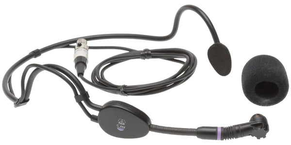 AKG C444 Head-Worn Condenser Electret Headset Microphone C 444 w/ Wind Shield-www.prostudioconnection.com
