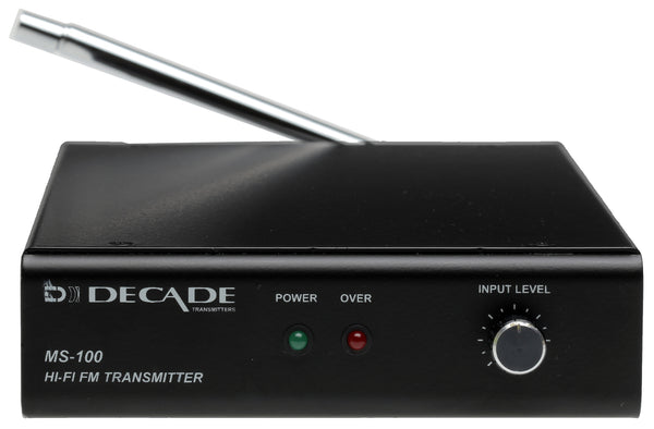 Decade MS-100S FM HiFi Stereo Low Power Transmitter PLL Frequency Agile LPFM-www.prostudioconnection.com