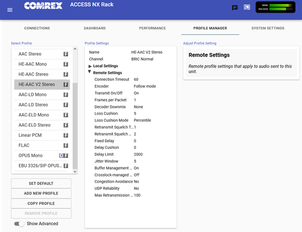 Comrex ACCESS NX w/ TS AES Digital Audio Over IP Internet Opus AAC AoIP Codec-www.prostudioconnection.com