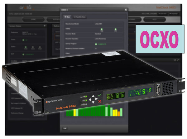 Spectracom 9483 NENA NetClock OCXO GPS GLONASS Galileo NTP Network Time Server-www.prostudioconnection.com