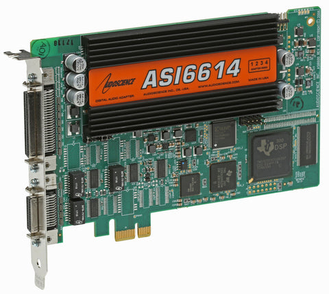 AudioScience ASI6614 Broadcast Multichannel PCIe AES Digital Sound Card Balanced-www.prostudioconnection.com