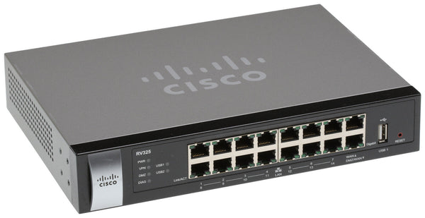 Cisco RV-325 14 Port Gigabit Wired VPN Router OpenVPN SPI Firewall IPSec RV325 [Used]-www.prostudioconnection.com