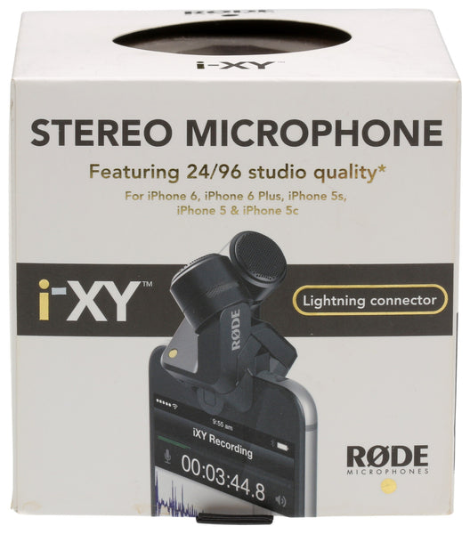 RODE i-XY 24/96 Stereo Condenser Microphone for iOS Lightning Devices NEW/SEALED [New]-www.prostudioconnection.com