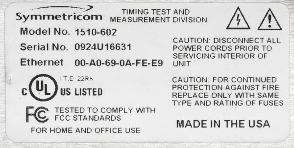 Symmetricom XLi GPS OCXO 10MHz Oscillator NTP Time Server w/ PPO TIET Freq Meas-www.prostudioconnection.com