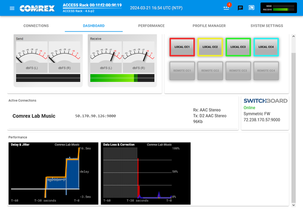 Comrex ACCESS Codec AES Audio Over IP Endpoint AAC Internet AoIP w/ TS License-www.prostudioconnection.com
