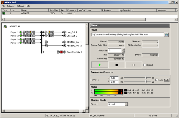 Audioscience ASI6102 Multichannel MRX TSX Broadcast Sound Card 2 Analog/AES Out-www.prostudioconnection.com