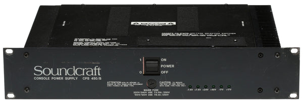 Soundcraft CPS-450/B Power Supply Audio Mixer Console Rackmount 115V/230V CPS450 [Used]-www.prostudioconnection.com