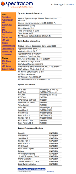 Spectracom 9283 IRIG-B 1PPS Input NTP Network Time Server 10MHz Oscillator [For Parts]-www.prostudioconnection.com