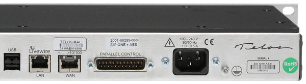 Telos Z/IP ONE w/ AES Remote Audio Over IP Codec Internet Transmission Endpoint-www.prostudioconnection.com