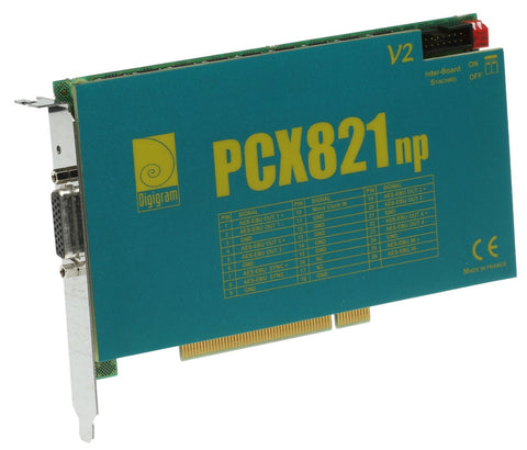 Digigram PCX821np v2 AES/EBU Digital Audio Broadcast Multichannel Sound Card [Used]-www.prostudioconnection.com