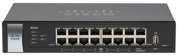 Cisco RV-325 14 Port Gigabit Wired VPN Router OpenVPN SPI Firewall IPSec RV325 [Used]-www.prostudioconnection.com