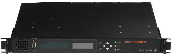Spectracom 9483 OCXO GPS NENA ASCII NetClock NTP Network Time Server 10MHz 1PPS-www.prostudioconnection.com